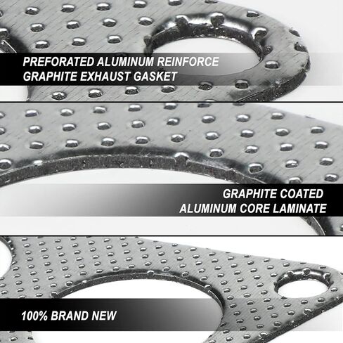 Auto Dynasty Header Exhaust Manifold Gasket Compatible with Jeep Wrangler 07-11 - Stainless Steel Composite in Saudi Arabia