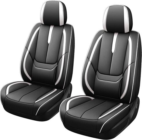 أغطية مقاعد السيارة مناسبة لسيارة Hyundai Tucson 2005-2025، واقي مقعد جلدي مقاوم للماء وجيد التهوية، متوافق مع الوسادة الهوائية، سهل التركيب والتنظيف، جزء داخلي متين للسيارات (مقعدان، أسود وأحمر، ستاندرد) in Saudi Arabia