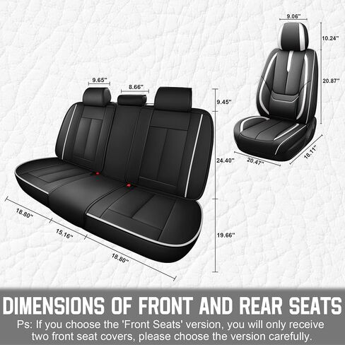 أغطية مقاعد السيارة مناسبة لسيارة Hyundai Tucson 2005-2025، واقي مقعد جلدي مقاوم للماء وجيد التهوية، متوافق مع الوسادة الهوائية، سهل التركيب والتنظيف، جزء داخلي متين للسيارات (مقعدان، أسود وأحمر، ستاندرد) in Saudi Arabia