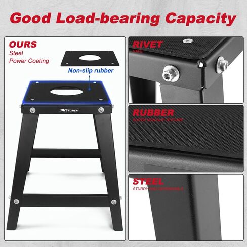 Xitomer Dirt Bike Stand Universal Detachable non Slip Dirt bike Maintenance Motorcycle Stand Universal Detachable Powder Coated Anti Slip Off Road Steel Dirtbike Maintenance Motorcycle Box Stand in Kuwait