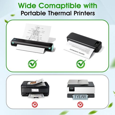 Portbale Printer Thermal Paper 8.5''x11'' US Letter Size,Thermal Printer Paper Folded Printing Paper Quick-Dry with Clear Printing, Compatible with Gloryang PD-A4, A40 Series and others, 100 Sheets in Saudi Arabia