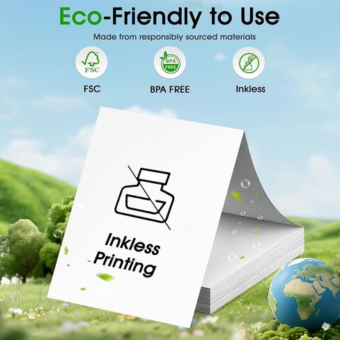 Portbale Printer Thermal Paper 8.5''x11'' US Letter Size,Thermal Printer Paper Folded Printing Paper Quick-Dry with Clear Printing, Compatible with Gloryang PD-A4, A40 Series and others, 100 Sheets in Saudi Arabia