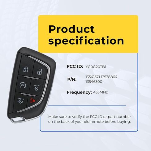 استبدال المفتاح الذكي فوب لكاديلاك إسكاليد 2022 FCC YG0G20TB1 رقم الجزء 13541571 13538864 13546300 in Kuwait