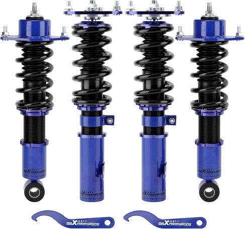 maXpeedingrods Coilovers for Toyota Corolla E130 2003-2008, for Toyota Matrix XRS E130 2003-2008, Height Adjustable Coilovers Suspension Kit, Preset Damping Lowering Kit Blue in Saudi Arabia