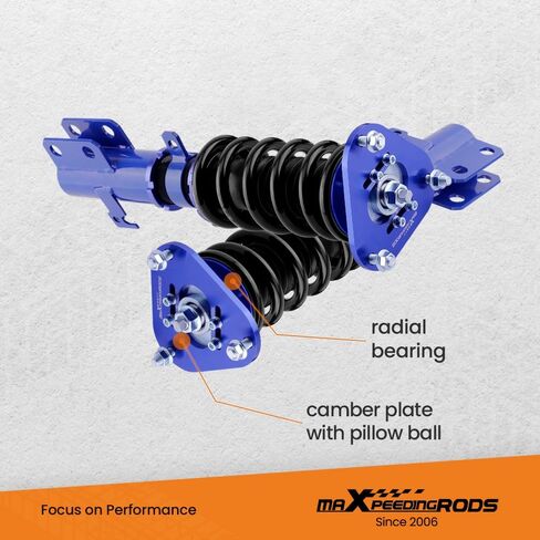 maXpeedingrods Coilovers for Toyota Corolla E130 2003-2008, for Toyota Matrix XRS E130 2003-2008, Height Adjustable Coilovers Suspension Kit, Preset Damping Lowering Kit Blue in Saudi Arabia