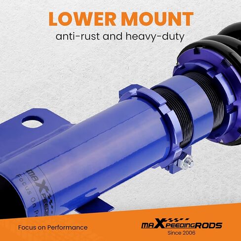 maXpeedingrods Coilovers for Toyota Corolla E130 2003-2008, for Toyota Matrix XRS E130 2003-2008, Height Adjustable Coilovers Suspension Kit, Preset Damping Lowering Kit Blue in Saudi Arabia