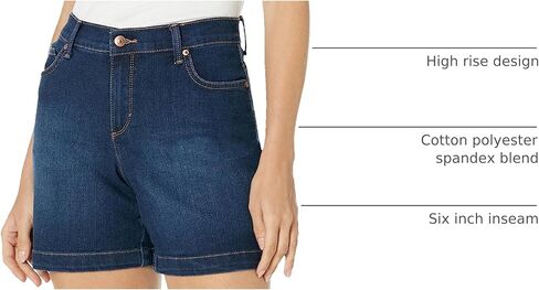 Gloria Vanderbilt Women's Plus Size Amanda Basic Jean Short in Kuwait