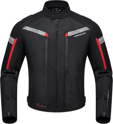 Motorcycle Jacket for Men, CE Armored Mesh Motorbike Jacket for Summer, Breathable Protective Gear for Motorcycling in Kuwait