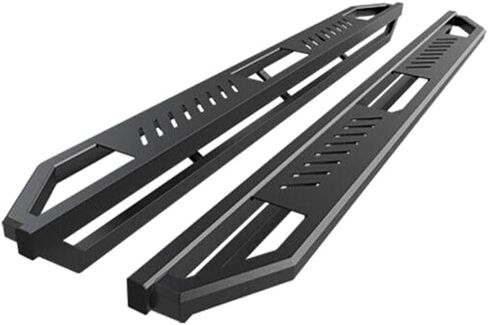 6.5 بوصة درع جانبي للطرق الوعرة مربع من الفولاذ المقاوم للصدأ + دعامة فولاذية سوداء قطعتين من سيارات الدفع الرباعي بالحجم الكامل لسيارة Toyota for Sequoia 2008-2022 in Kuwait