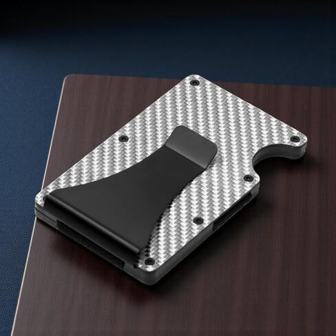 Leatherboss Wallet for Men RFID Blocking Minimalist Metal Card Holder with Money Clip Holds Credit Cards and Cash (Midnight Black) in Saudi Arabia