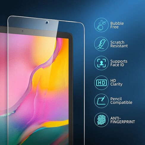 NEW'C 2 Pack Designed for Samsung Galaxy Tab S9 / S9 FE 11 Inch Screen Protector Tempered Glass, Bubble Free, Ultra Resistant in Kuwait