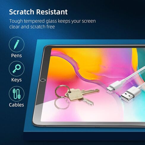 NEW'C 2 Pack Designed for Samsung Galaxy Tab S9 / S9 FE 11 Inch Screen Protector Tempered Glass, Bubble Free, Ultra Resistant in Kuwait