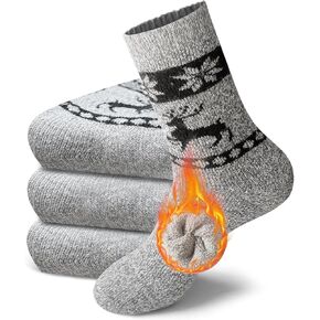 جوارب طويلة للركبة للنساء، جوارب طويلة / جوارب طويلة جوارب حرارية قطنية للتنزه سيرًا على الأقدام والتزلج وهدايا الشتاء - 4 أزواج in Kuwait