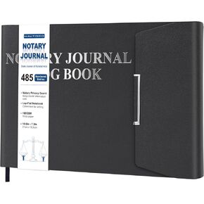 HAUTOCO Notary Journal Log Book Hardcover Notary Book with 485 Record Entries, 200 Numbered Pages, Privacy Guard, 10.6'' X 7.3'' Horizontal Public Journal Record Book for Notarial Acts, Purple in Kuwait