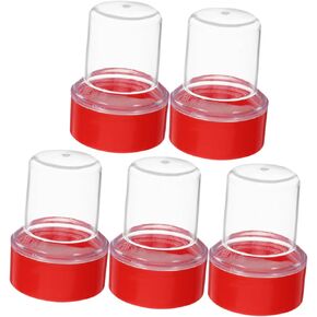 DIYEAH 5pcs Sturdy Round Seal Storage Box for Stamps Plastic Holder for Office School and Business Use for Organizing Financial Supplies and Crafting Accessories in Kuwait