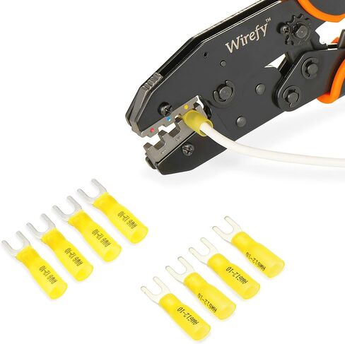 موصلات سلكية من Wirefy - مجموعة موصلات أسلاك أنثى - موصلات سلكية سريعة الفصل - أطراف مجرفة كهربائية - مقياس أزرق 16-14 - 150 قطعة in Kuwait