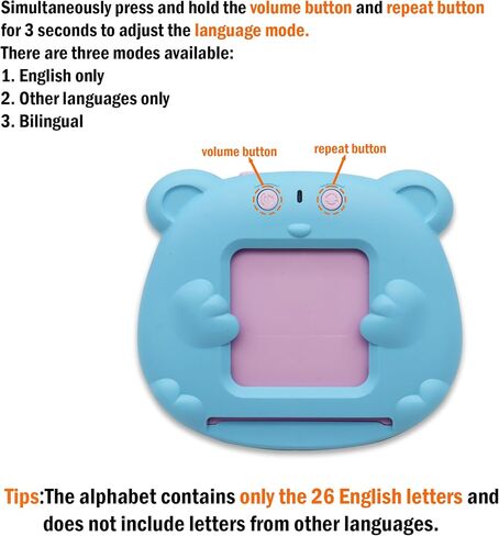 Spanish & English 510 Words Alphabet Bilingual Talking Flash Cards for 3-8 Years Toddlers, Pocket Speech Buddy Therapy Autism Toys, Educational Learning Interactive Toy for Boys Girls Kids Gifts Blue in Kuwait