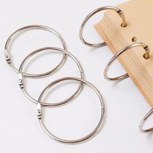 10 Pack Large Loose Leaf Binder Rings - Durable Metal Office Book Rings, Silver Keychain & Key Rings for School, Home & Office Use-2 inch in Saudi Arabia