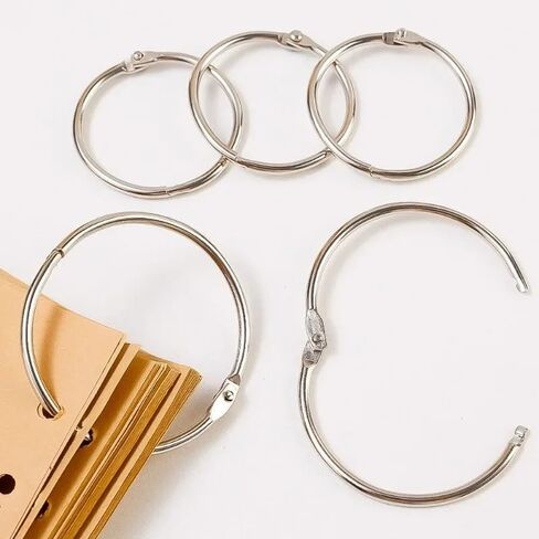 10 Pack Large Loose Leaf Binder Rings - Durable Metal Office Book Rings, Silver Keychain & Key Rings for School, Home & Office Use-2 inch in Saudi Arabia