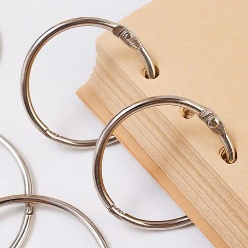 10 Pack Large Loose Leaf Binder Rings - Durable Metal Office Book Rings, Silver Keychain & Key Rings for School, Home & Office Use-2 inch in Saudi Arabia