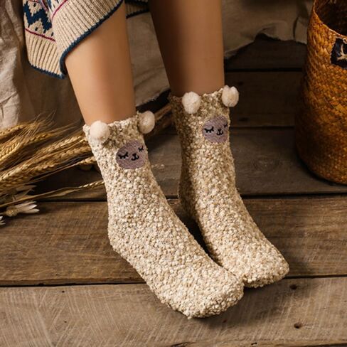 Benefeet Sox Womens Fuzzy Socks Cute Animal Fluffy Soft Socks Funny Plush Cozy Socks Warm Winter Sleep Socks Christmas Gifts in Saudi Arabia