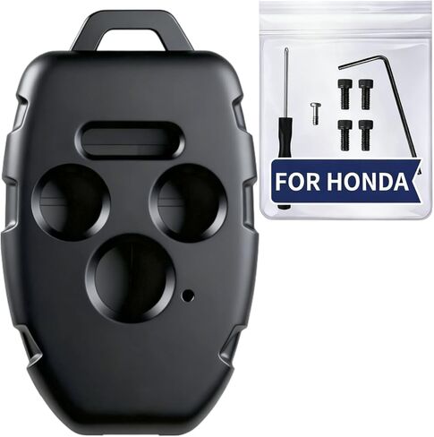 for Honda Key Fob Shell Replacement Civic Accord Fit CR-Z CR-V Pilot Odyssey Insight Crosstour Element Ridgeline,for Acura TSX Key Fob Case Cover (Check Fitment Guide) (Black, 4 Button) in Saudi Arabia