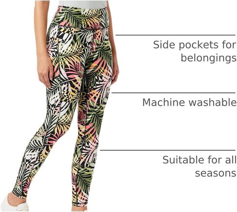 DKNY Women's Tight Printed High Waist Performance Leggings in Saudi Arabia