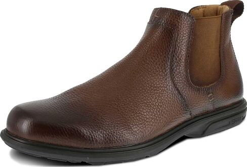 حذاء رجالي من Florsheim Work Loedin مصنوع من الفولاذ عند أصابع القدم سهل الارتداء باللون البني - عرض 9 X in Saudi Arabia
