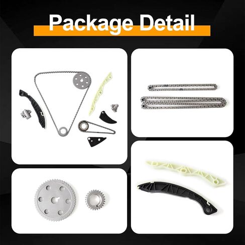 مجموعة سلسلة توقيت المحرك AUCERAMIC متوافقة مع Hyundai Sonata 06-09، Tucson 10-13، Kia Forte 10-13، Optima 06-10، Rondo 07-10 2.4L L4 23121-25060 24321-25000 in Kuwait