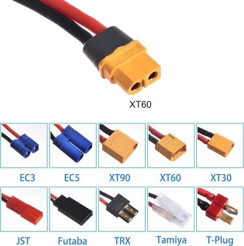RC Lipo Battery Charger Adapter Connector Splitter Wire with 2-6S Charge Balance Board, 10 in 1 Octopus Convert Cable to XT60H Plug Lead Cable for TRX,T-Plug,Tamiya,Futaba,JST,XT90,XT60,XT30,EC3,EC5 in Saudi Arabia