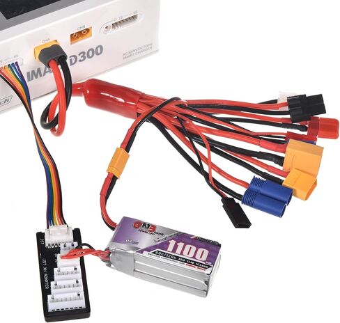 RC Lipo Battery Charger Adapter Connector Splitter Wire with 2-6S Charge Balance Board, 10 in 1 Octopus Convert Cable to XT60H Plug Lead Cable for TRX,T-Plug,Tamiya,Futaba,JST,XT90,XT60,XT30,EC3,EC5 in Saudi Arabia