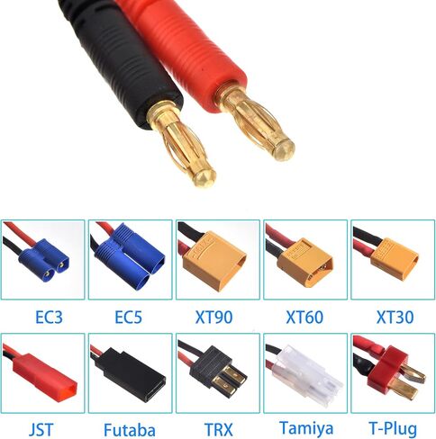 سلك مقسم محول شاحن بطارية ليبو RC مع لوحة توازن الشحن 2-6S، كابل تحويل الأخطبوط 10 في 1 إلى كابل توصيل XT60H لـ TRX، T-Plug، Tamiya، Futaba، JST، XT90، XT60، XT30، EC3، EC5 in Saudi Arabia