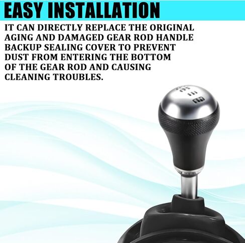 Shift Boot Cover Shifter Lever Handle Boot Seal 26093753 47106 Replacement Compatible with Chevy Silverado Suburban GMC Sierra Cadillac Escalade Dust&Heat Gear Shifter Retainer Cover (Black) in Kuwait