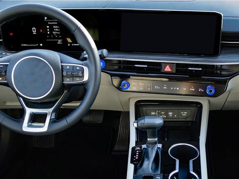 for Kia Carnival/Carnival Hybrid/K5/Niro/Sorento/Sportage Interior Package, Push-Button Start, air Conditioning Control knob Cover, 3-Piece Set (Pink) in Kuwait