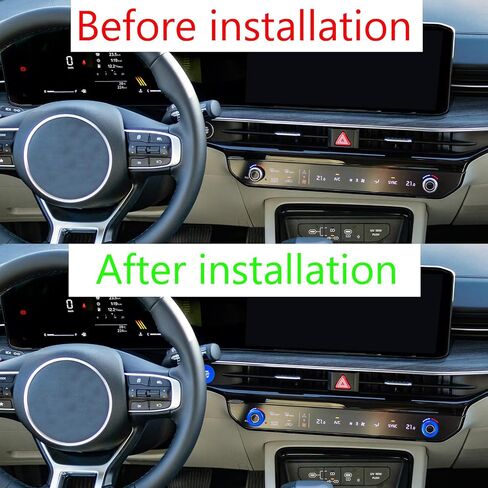 for Kia Carnival/Carnival Hybrid/K5/Niro/Sorento/Sportage Interior Package, Push-Button Start, air Conditioning Control knob Cover, 3-Piece Set (Pink) in Kuwait