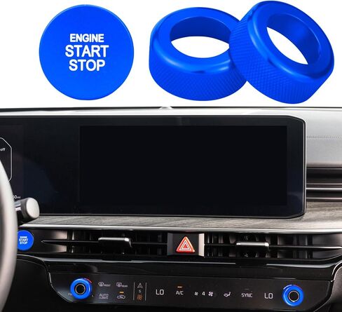 for Kia Carnival/Carnival Hybrid/K5/Niro/Sorento/Sportage Interior Package, Push-Button Start, air Conditioning Control knob Cover, 3-Piece Set (Pink) in Kuwait