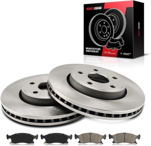 Torchbeam Front Brake Kit, 12.99" Brake Rotors Ceramic Brake Pads Compatible for 2012-2018 Jeep Grand Cherokee 3.6L, 2011-2020 Dodge Durango 3.6L, 2012-2018 Grand Cherokee 5.7L, 2011 Grand Cherokee in Saudi Arabia