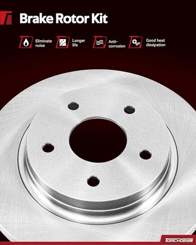 Torchbeam Front Brake Kit, 12.99" Brake Rotors Ceramic Brake Pads Compatible for 2012-2018 Jeep Grand Cherokee 3.6L, 2011-2020 Dodge Durango 3.6L, 2012-2018 Grand Cherokee 5.7L, 2011 Grand Cherokee in Saudi Arabia