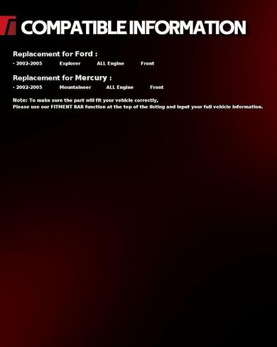 طقم فرامل أمامية Torchbeam، 12.01 بوصة وسادات فرامل سيراميك محفورة ومشقوقة متوافقة مع 2002-2005 Ford Explorer، 2002-2005 Mercury Mountaineer in Saudi Arabia