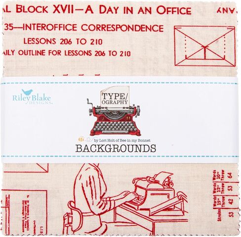 Lori Holt Type/ography B 5" Stacker 42 5-inch Squares Charm Pack Riley Blake Designs 5-16850B-42 in Saudi Arabia