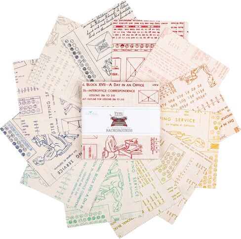 Lori Holt Type/ography B 5" Stacker 42 5-inch Squares Charm Pack Riley Blake Designs 5-16850B-42 in Saudi Arabia