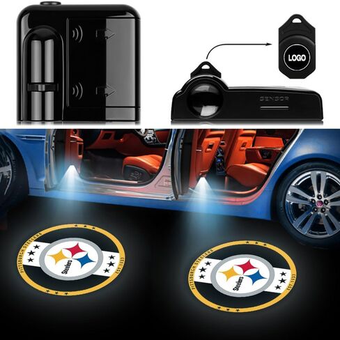 Car Door Lights Logo Projector - 2PCS Eagle Logo Car Door Projector Lights Welcome Courtesy Ghost Shadow Lamp Fit for All Car Models, YBD-FC-LaoYing in Saudi Arabia