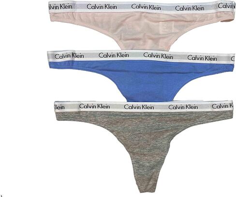Calvin Klein Underwear Women's Carousel Thong Pack, Lime/White/Grey Heather-925, XS in Saudi Arabia