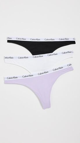 Calvin Klein Underwear Women's Carousel Thong Pack, Lime/White/Grey Heather-925, XS in Saudi Arabia