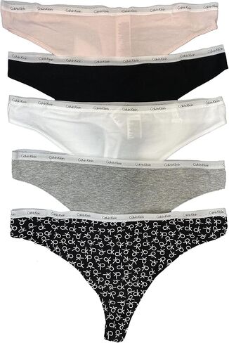 Calvin Klein Underwear Women's Carousel Thong Pack, Lime/White/Grey Heather-925, XS in Saudi Arabia
