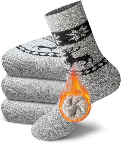 جوارب طويلة للركبة للنساء، جوارب طويلة / جوارب طويلة جوارب حرارية قطنية للتنزه سيرًا على الأقدام والتزلج وهدايا الشتاء - 4 أزواج in Kuwait