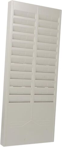 Multi-Slot Attendance Card Holder Wall-Mounted Rack Plastic Storage Stand with Smooth Edges for Office Payroll and Employee Sign-in Cards in Saudi Arabia