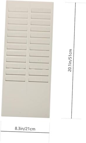 Multi-Slot Attendance Card Holder Wall-Mounted Rack Plastic Storage Stand with Smooth Edges for Office Payroll and Employee Sign-in Cards in Saudi Arabia