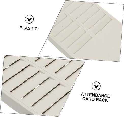 Multi-Slot Attendance Card Holder Wall-Mounted Rack Plastic Storage Stand with Smooth Edges for Office Payroll and Employee Sign-in Cards in Saudi Arabia