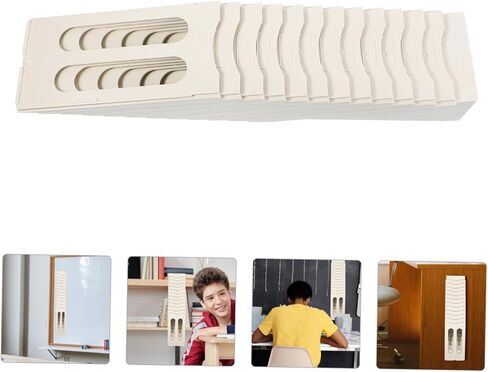 Wall-Mount Card Holder Rack Retractable Cards Organizer for Warehouse Attendance Office Label Storage Multi-Functional Practical Slot Shelf for Home and School Use in Saudi Arabia